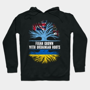 Fijian Grown with Ukrainian Roots Flag Hoodie